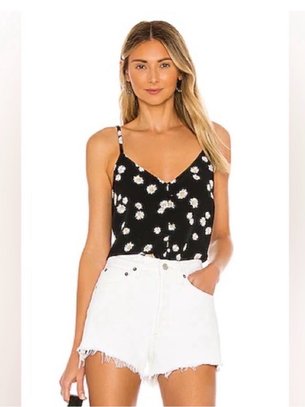 Sanctuary - S - Daisy Button Front Tank